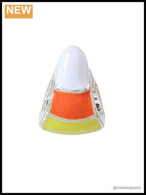 Corn Candy Charm Bead Zinc Metal Alloy Slide-On Fits European Bracelets